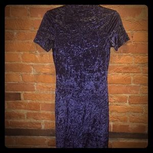M&S and Alexa Chung navy velvet dress